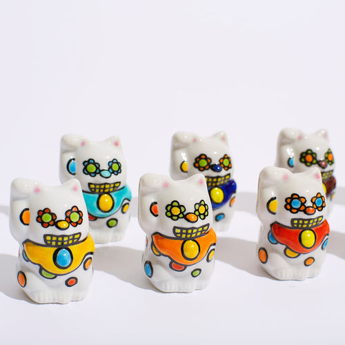 【最大80%OFF対象商品】商売繁盛!九谷焼「シュガースカル招き猫」